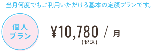 個人プラン ¥10,780